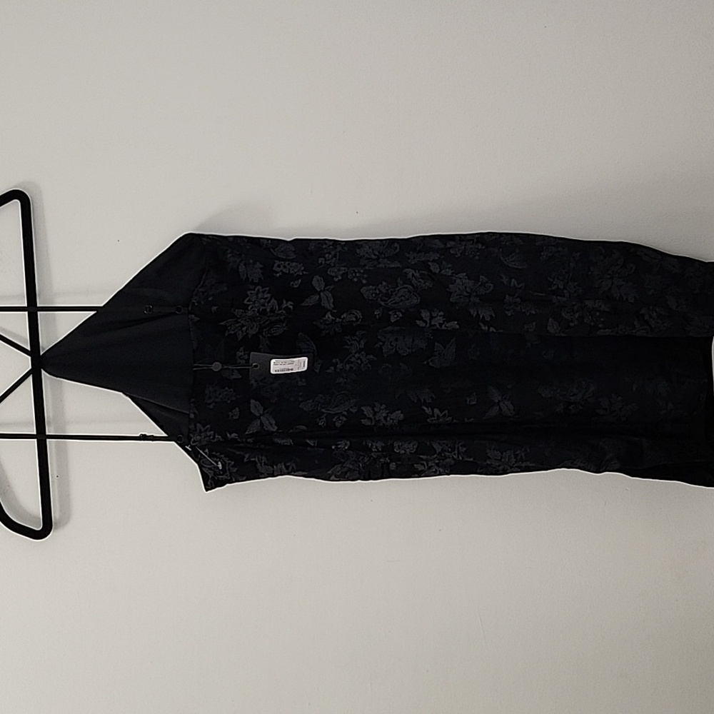 NWT Rag & Bone Retro Floral fara velvet black Halter Slit dress Size 6 - Picture 14 of 16